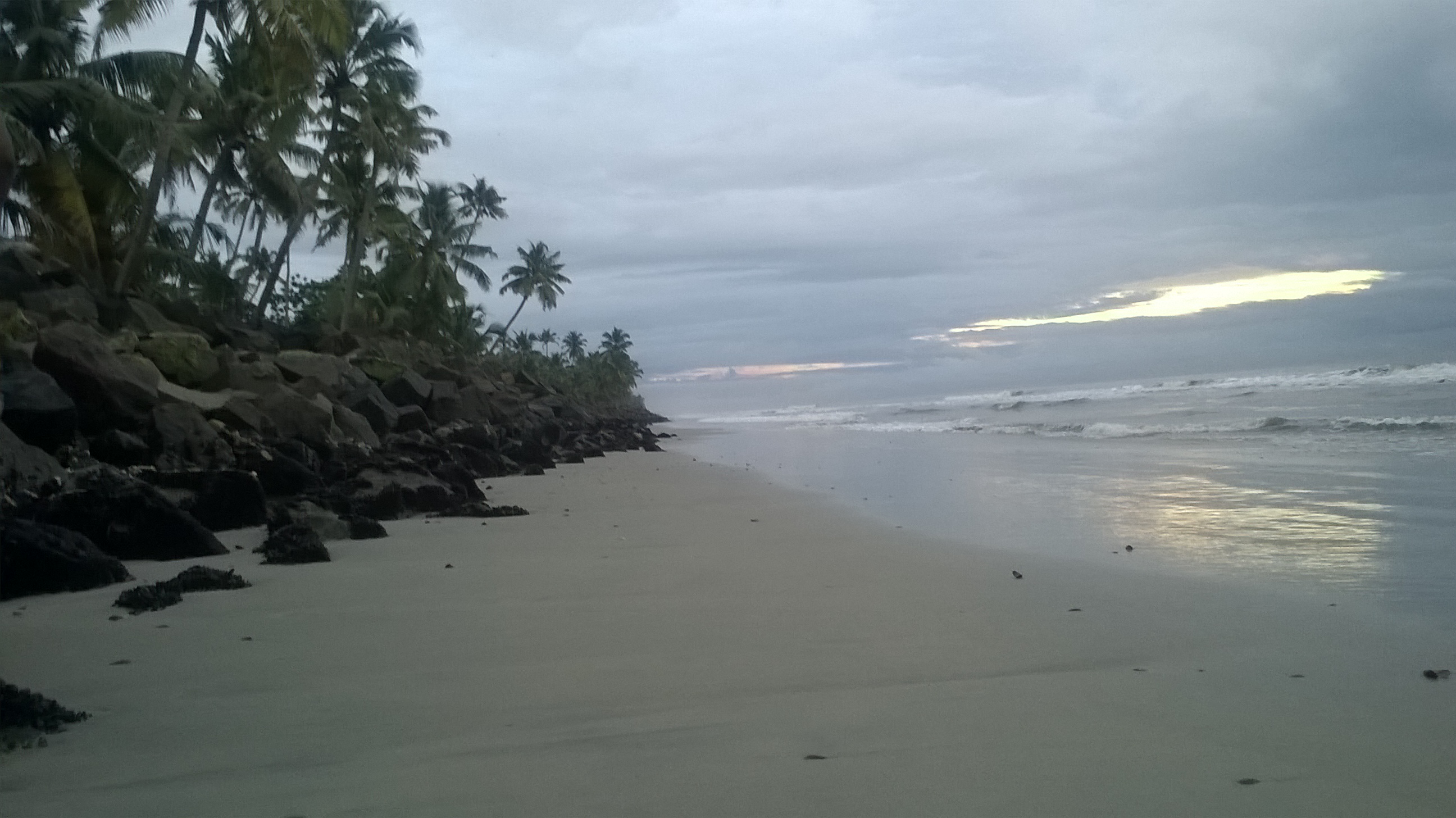 Beautiful beach scene - Pallithode beach showcasing Kerala's coastal charm
